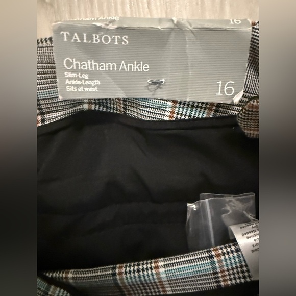 Talbots Chatham Button-Hem Ankle Pants – Macintosh Plaid – Size 16 – NWT - Picture 7 of 9
